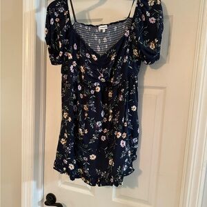 Floral Navy Motherhood Maternity Top